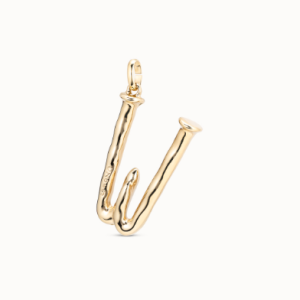18K gold-plated letter N pendant
