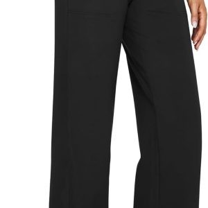 G4Free Yoga Pants Women Wide Leg Pants with Pockets High Waist Stretch Dress Casual Sweatpants Petite/Regular/Tall