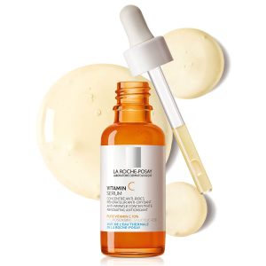 La Roche-Posay Pure 12% Vitamin C Serum For Face With Hyaluronic Acid & Salicylic Acid, Hydrating Face Serum, Boost Radiance & Reduce Wrinkles, 2 Formulas for Normal or Oily Skin Control