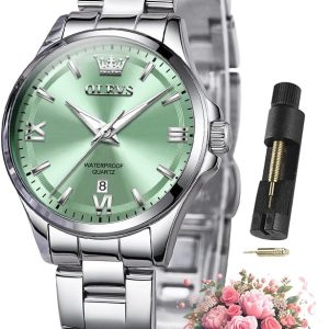 OLEVS Watches for Women Luxury Elegant Stainless Steel Waterproof Luminous Diamond Women's Fashion Watch Ladies Watches for Small Wrists