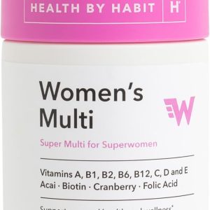 Health by Habit Womens Multi Supplement (60 Capsules) - 23 Essential Vitamins and Minerals, Supports General Health & Wellness, Non-GMO, Sugar Free (1 Pack)