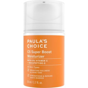 Paula's Choice C5 Super Boost Moisturizer with 5% Vitamin C & Squalane, Daily Face Lotion for Discoloration, Uneven Tone, Fine Lines & Acne-Prone Skin, Fragrance-Free & Paraben-Free