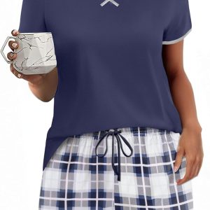 Ekouaer Women Pajama Set Casual Short Set