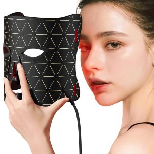 LED Light Therapy Face Mask, Red Light for Skin Rejuvenation, Blue for Relief and Repair, Enhanced Skin Restoration and Double Rejuvenation Effect