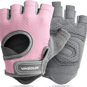 VINSGUIR Breathable Workout Gloves for Women, Weight Lifting Gloves for Gym, Cycling, Exercise, Fitness and Training, with Excellent Grip and Cushion Pads