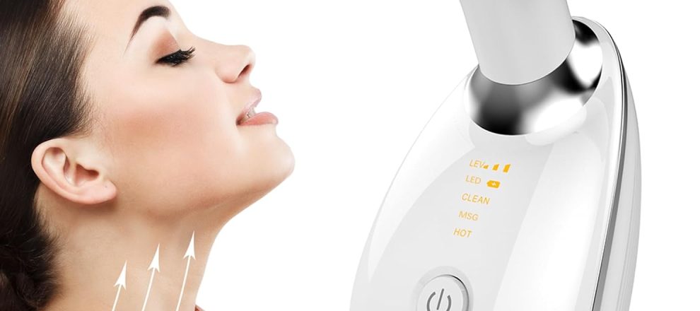 Face Sculpting Tool Neck and Face Massager Portable 3 in 1 Facial Device for Daily Skin Care White