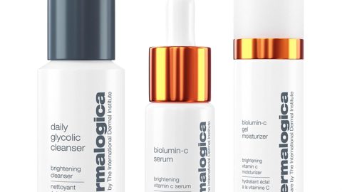 Dermalogica Daily Brightness Boosters Facial Skin Care Kit - Contains BioLumin-C Serum (0.3 oz), BioLumin-C Gel Moisturizer (0.5 oz), and Daily Glycolic Cleanser (1 oz)