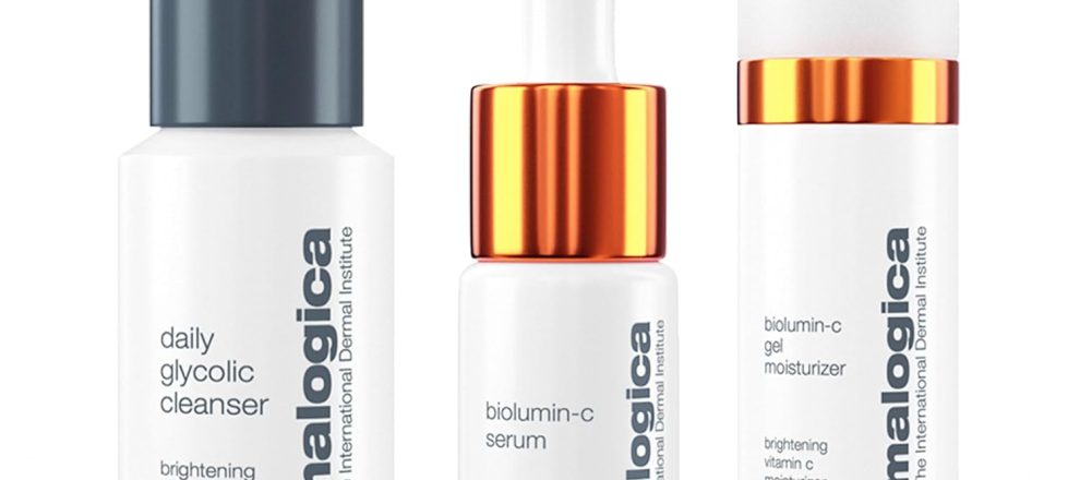 Dermalogica Daily Brightness Boosters Facial Skin Care Kit Contains BioLumin C Serum 03 oz BioLumin C Gel Moisturizer 05 oz and Daily Glycolic Cleanser 1 oz