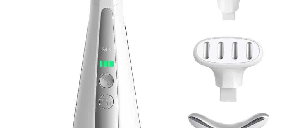 Multi Functional Beauty Device 4 in 1 Face Neck Eye Body Massager | Red Light Therapy | Skin Lifting Firming | Wrinkle Dark Circle Reducer | Portable Face Sculpting Tool