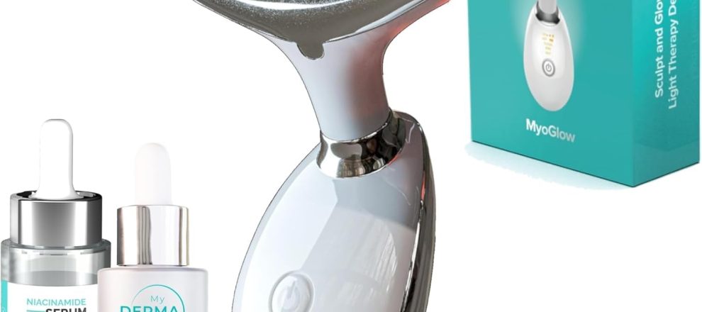 MyDermaDream MyoGlow Niacinamide Serum NoTox Serum Face Neck and Arms Lifting Device