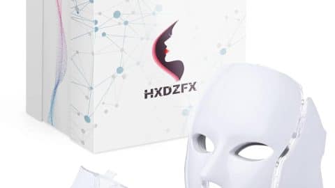 LED FACIAL LIGHT THERAPY MASK-Led Face Mask Light Therapy, 7 Led Light Therapy Facial Skin Care Mask - Blue & Red Light for Acne Photon Mask - Skin Care Mask for Face and Neck.White