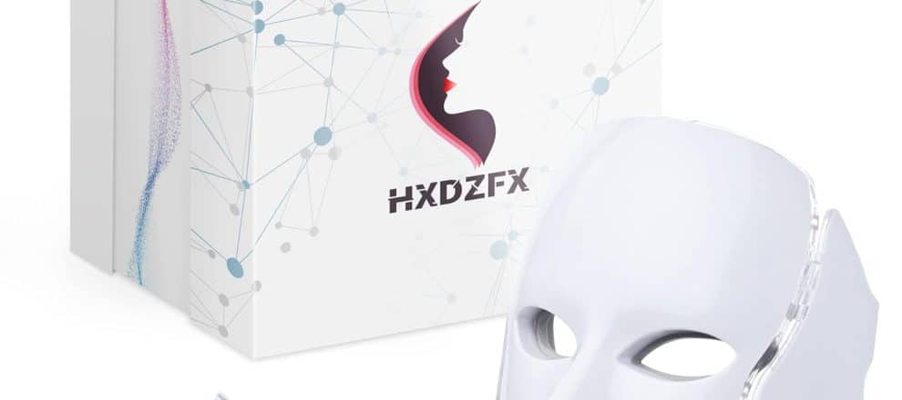 LED FACIAL LIGHT THERAPY MASK Led Face Mask Light Therapy 7 Led Light Therapy Facial Skin Care Mask Blue Red Light for Acne Photon Mask Skin Care Mask for Face and NeckWhite
