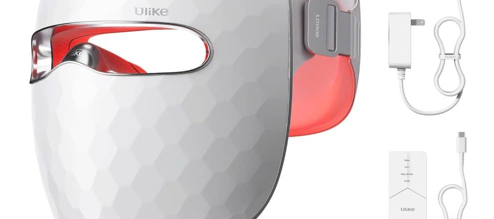 Ulike ReGlow LED Light Therapy Mask Red Light Therapy for Face 4 Modes with Red Blue Yellow Infrared Red Lights for Reduce Acne Anti Aging Eye Protection 272 Beads Remote Control
