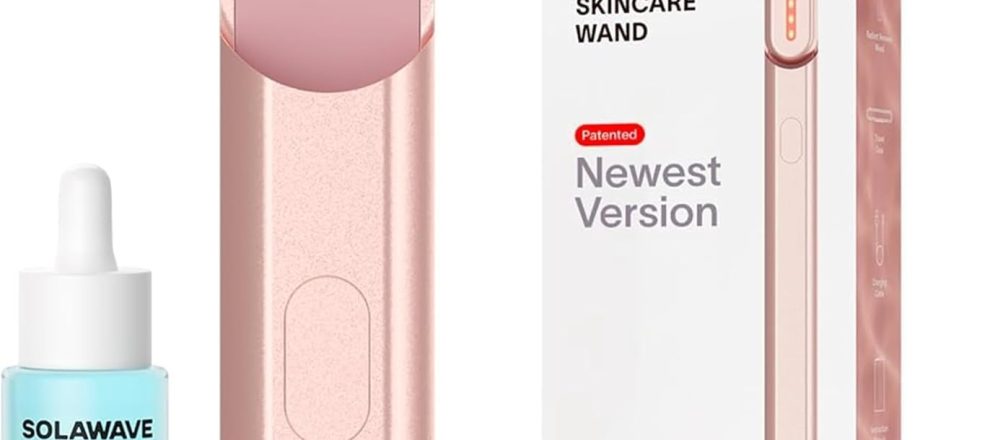 Solawave 4 in 1 Radiant Renewal Red Light Therapy Wand Renew Complex Activation Serum | Beauty Device for Face Neck | Serum Boosts Anti Aging Effects Reduces Wrinkles Dark Circles Puffiness