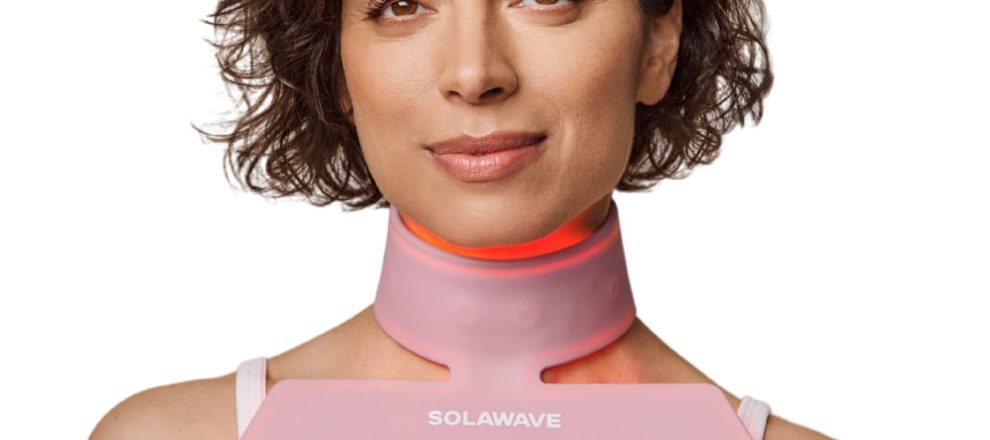 Solawave Red Light Therapy Mask for Neck Chest | Red Light Near Infrared Light Device for Dcollet | Rejuvenates the Skin Smooths Look of Fine Lines Wrinkles | Anti Aging Skincare at Home