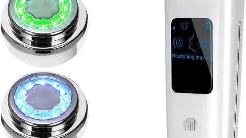 Face Massager Electric Face Lifting 4 in 1 Facial Massager Anti Aging Skin Tightening Firming Skin Care Tools (White)