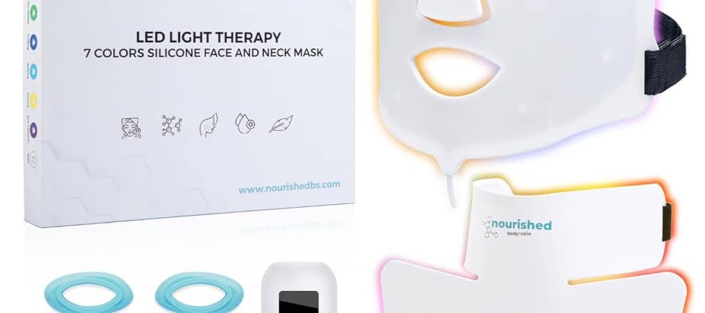 LED Light Therapy Face Neck Mask Facial Skin Care Device 7 Colors Red Blue Rejuvenation Anti aging Product for Wrinkles