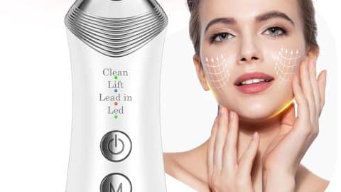Face and Neck Massager, 7-in-1 Multifunctional Facial Massager Tool with 4 Modes, Portable Facial Skin Care Tools, Beauty Device for Home Travel