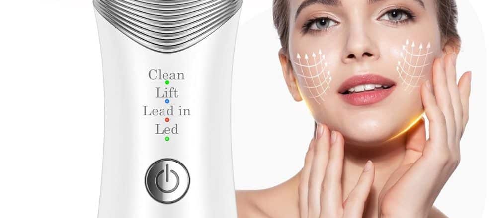 Face and Neck Massager 7 in 1 Multifunctional Facial Massager Tool with 4 Modes Portable Facial Skin Care Tools Beauty Device for Home Travel