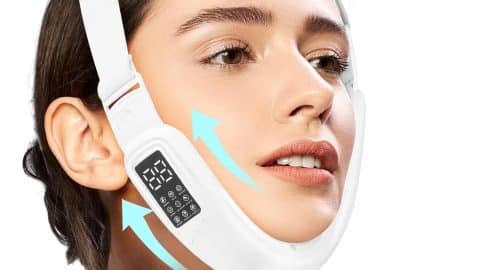 Electric Double Chin Device and V-Face Machine with 8 Modes and 15 Gear Adjustable Intensities - Intelligent Double Chin Machine for V-face
