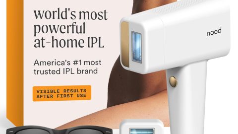 NEW Nood Flasher Pro  IPL Laser Hair Removal Device for Women & Men with Sapphire Cooling  Pain-free & Permanent, Visible Results After First Use & Works Everywhere Hair Grows  Gloss White