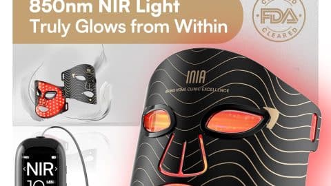 Red Light Therapy Mask for Face  4 Light Modes with 850nm NIR, Red & Blue LED Light Therapy, 2600mAh Rechargeable LED Face Mask for Anti-Aging, Skin Firming & Radiant Glow at Home