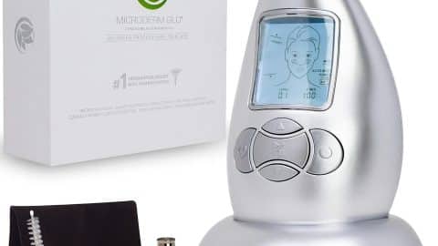Microderm GLO Diamond Microdermabrasion Machine and Suction Tool - Clinical Micro Dermabrasion Kit for Anti Aging, Advanced Home Facial Treatment System, Blackhead Remover & Exfoliator for Acne Scars